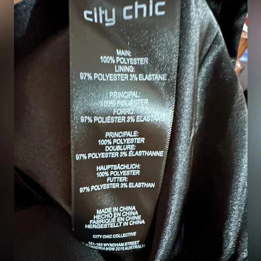 City Chic hypnotize black maxi dress size L/20 - Picture 15 of 15